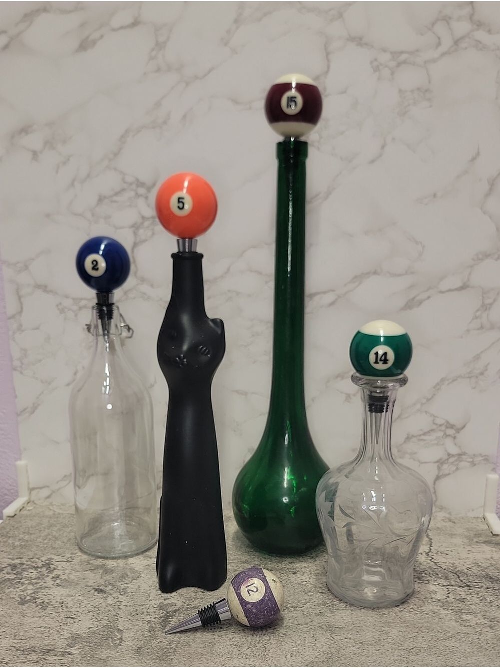 Vintage Billiard Ball Bottle Stopper